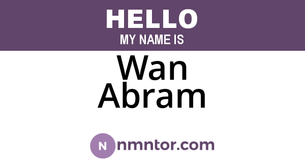 Wan Abram