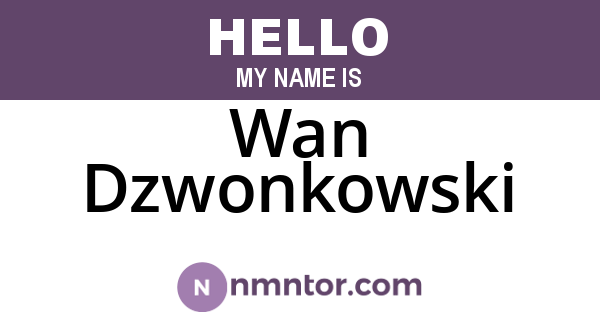 Wan Dzwonkowski