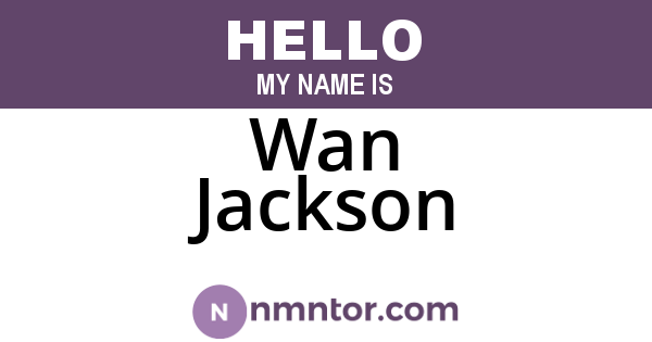 Wan Jackson