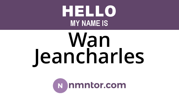 Wan Jeancharles