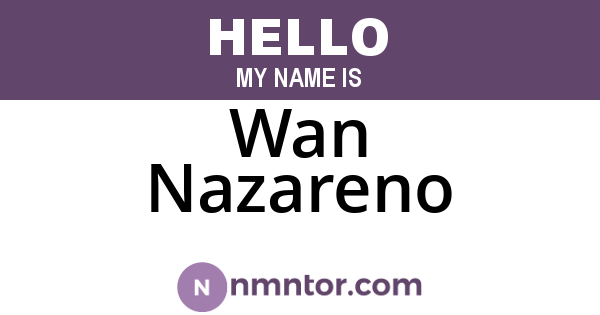 Wan Nazareno