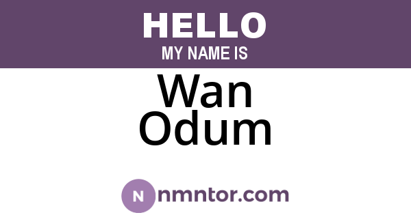 Wan Odum