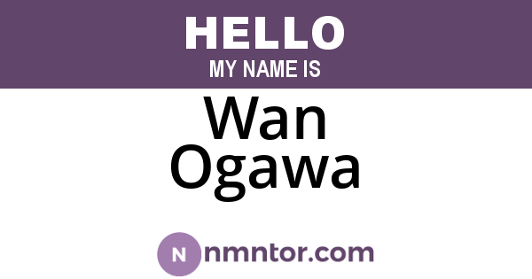 Wan Ogawa