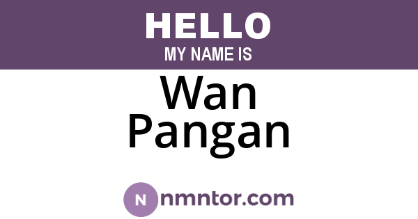 Wan Pangan