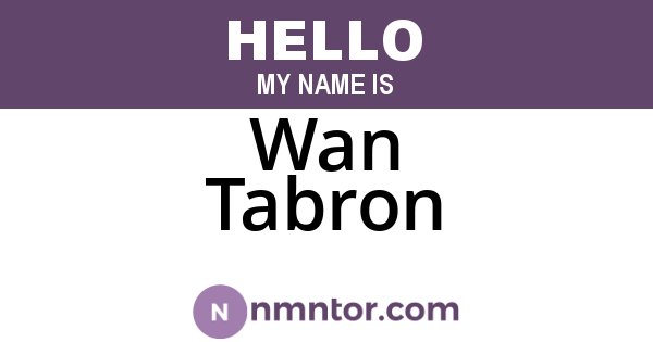 Wan Tabron