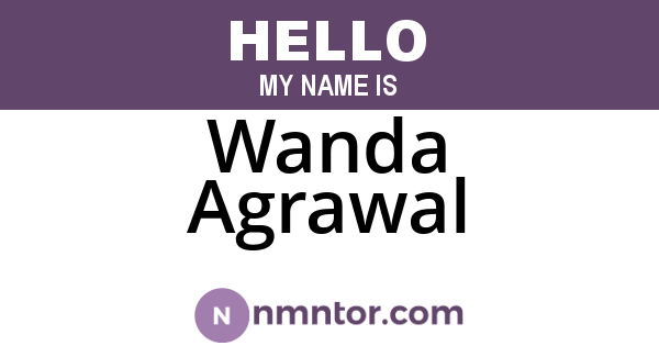 Wanda Agrawal