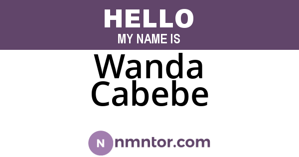 Wanda Cabebe