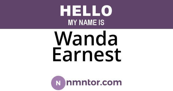 Wanda Earnest