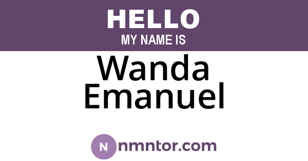 Wanda Emanuel