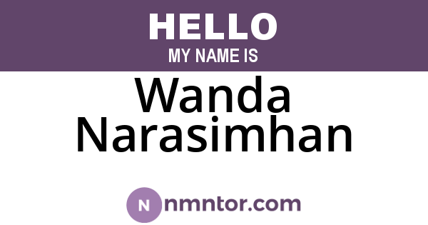 Wanda Narasimhan