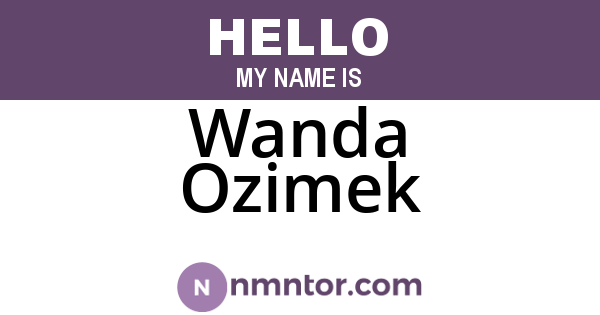 Wanda Ozimek