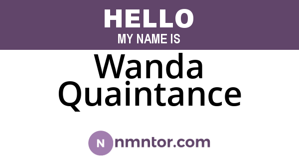 Wanda Quaintance