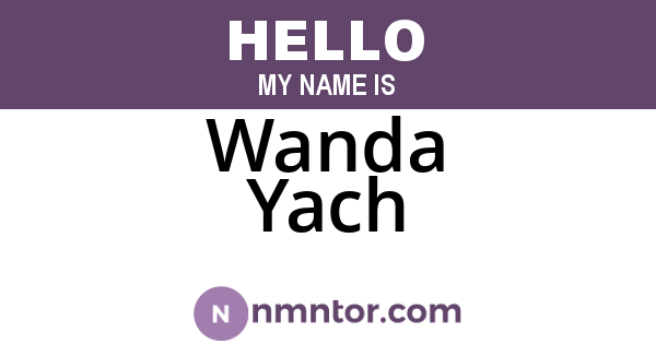 Wanda Yach