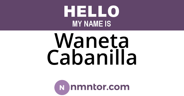 Waneta Cabanilla