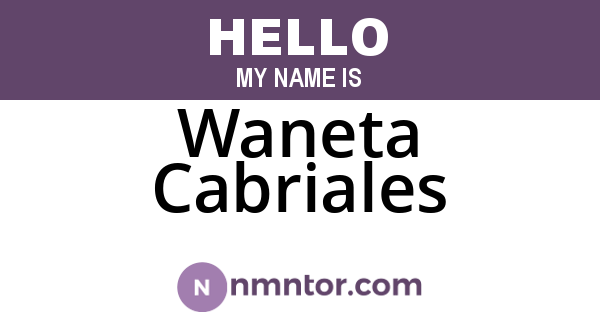 Waneta Cabriales