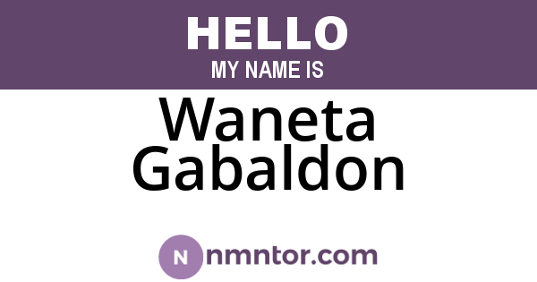 Waneta Gabaldon