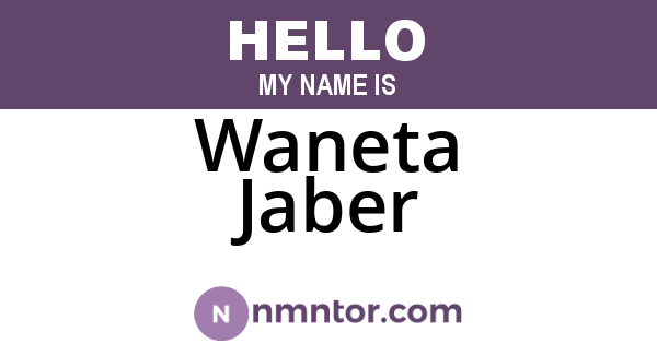 Waneta Jaber