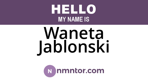 Waneta Jablonski
