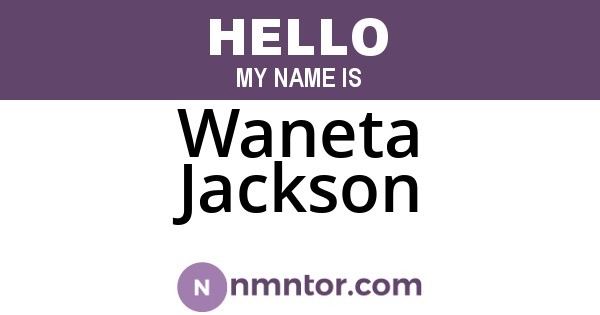 Waneta Jackson