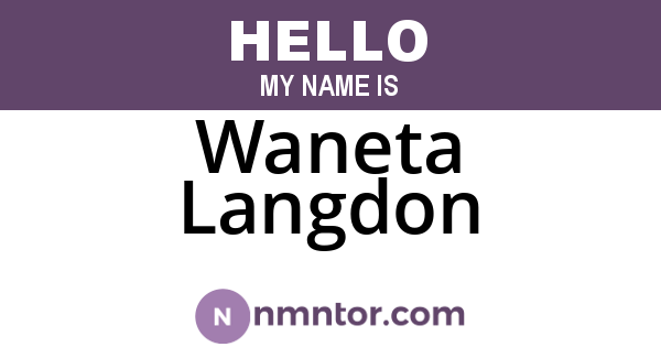 Waneta Langdon