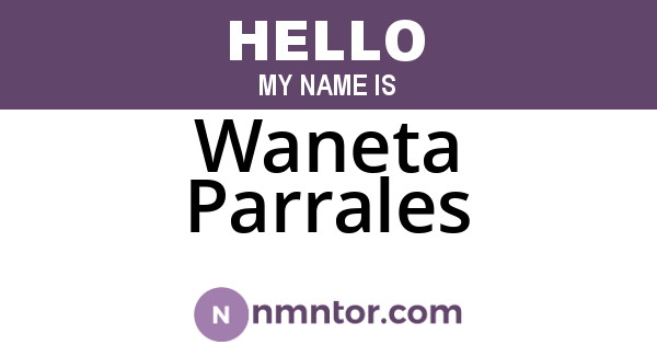 Waneta Parrales