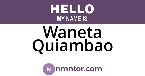 Waneta Quiambao