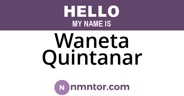 Waneta Quintanar