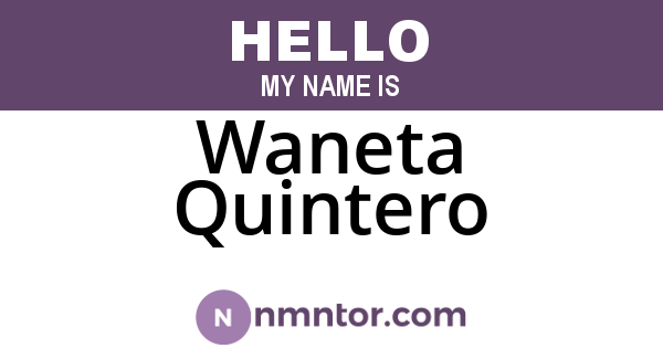 Waneta Quintero