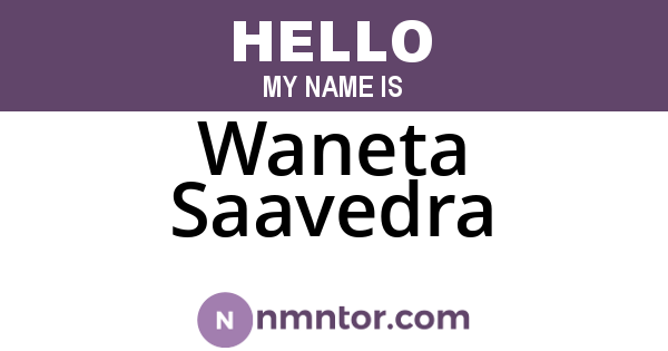 Waneta Saavedra