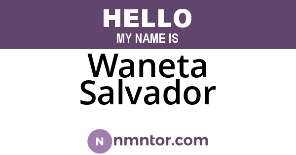 Waneta Salvador