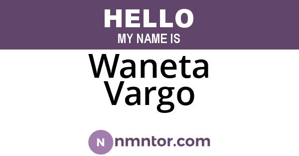 Waneta Vargo