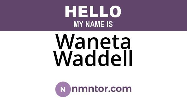 Waneta Waddell