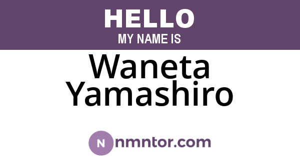 Waneta Yamashiro