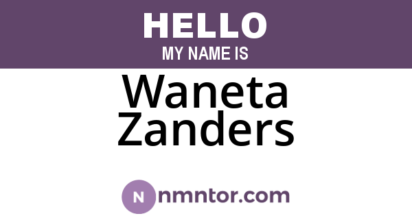 Waneta Zanders