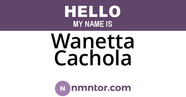 Wanetta Cachola