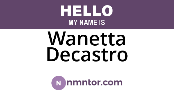 Wanetta Decastro