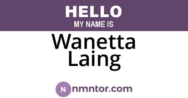 Wanetta Laing