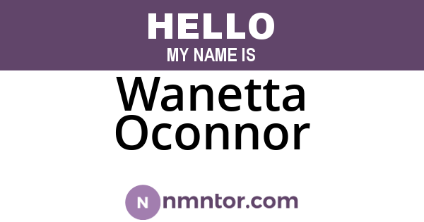 Wanetta Oconnor