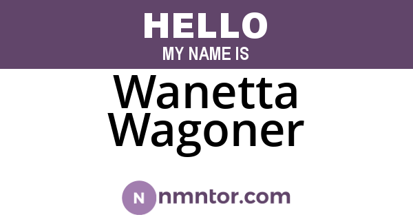 Wanetta Wagoner