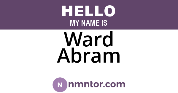 Ward Abram
