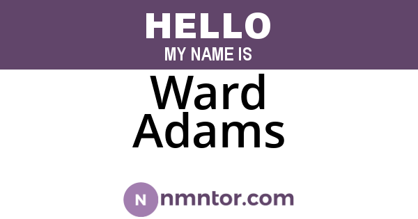 Ward Adams