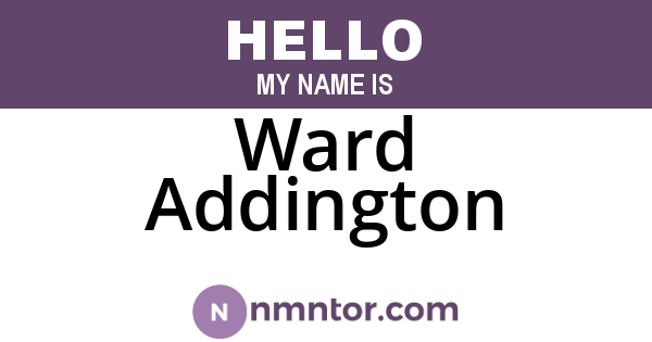 Ward Addington