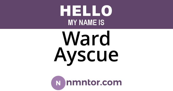 Ward Ayscue