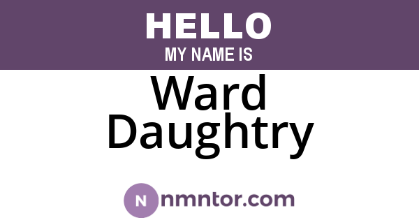 Ward Daughtry