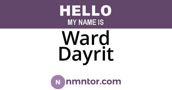 Ward Dayrit