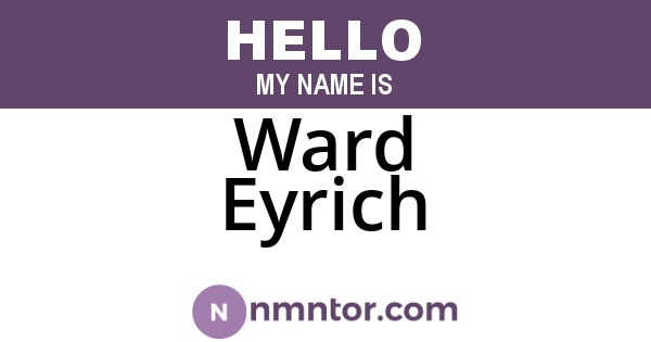 Ward Eyrich