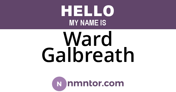 Ward Galbreath