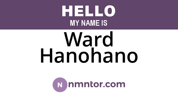 Ward Hanohano
