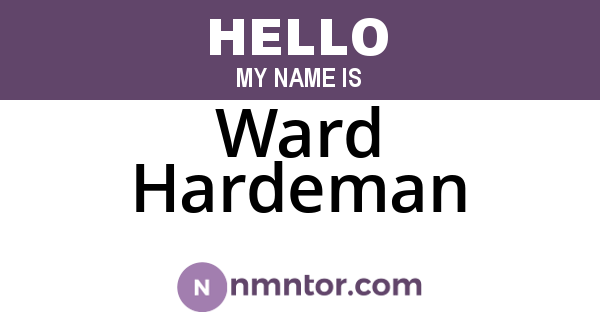 Ward Hardeman