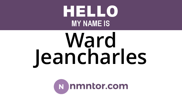 Ward Jeancharles